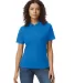 Gildan 64800L Ladies' Softstyle Double Pique Polo in Royal front view