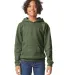 Gildan SF500B Youth Softstyle Midweight Fleece Hoo in Military green front view