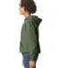 Gildan SF500B Youth Softstyle Midweight Fleece Hoo in Military green side view