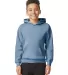 Gildan SF500B Youth Softstyle Midweight Fleece Hoo in Stone blue front view