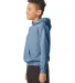 Gildan SF500B Youth Softstyle Midweight Fleece Hoo in Stone blue side view