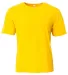 A4 Apparel N3013 Adult Softek T-Shirt in Gold front view