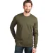 Next Level Apparel 6211 Unisex CVC Long-Sleeve T-S in Military green front view