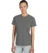 Next Level Apparel 6600 Ladies' Relaxed CVC T-Shir in Dark hthr gray front view