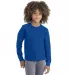 Next Level Apparel 3311 Youth Cotton Long Sleeve T in Royal front view