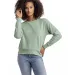 Next Level Apparel 9084 Ladies' Laguna Sueded Swea in Stonewash green front view