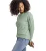 Next Level Apparel 9084 Ladies' Laguna Sueded Swea in Stonewash green side view