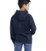 Next Level Apparel 9113 Youth Fleece Pullover Hood in Midnight navy back view