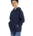 Next Level Apparel 9113 Youth Fleece Pullover Hood in Midnight navy side view