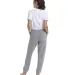 Next Level Apparel 9884 Ladies' Laguna Sueded Swea in Heather gray back view