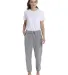 Next Level Apparel 9884 Ladies' Laguna Sueded Swea in Heather gray front view