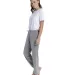 Next Level Apparel 9884 Ladies' Laguna Sueded Swea in Heather gray side view