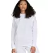US Blanks US2212 Unisex Organic Cotton Sweatshirt in White front view