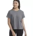 Champion Clothing CHP130 Ladies' Relaxed Essential in Ebony heather front view