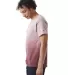 Champion Clothing CD100D Unisex Classic Jersey Dip in Maroon ombre side view