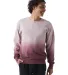 Champion Clothing CD400D Unisex Dip Dye Crew in Maroon ombre front view
