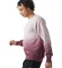 Champion Clothing CD400D Unisex Dip Dye Crew in Maroon ombre side view