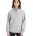 Champion Clothing S450 Unisex Powerblend Quarter-Z in Light steel front view