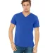 Bella + Canvas 3005 Unisex Jersey Short-Sleeve V-N in True royal front view