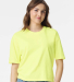 Comfort Colors 3023CL Ladies' Heavyweight Middie T in Neon lemon front view