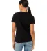 Bella + Canvas BC6405CVC Ladies' Relaxed Heather C in Solid blk blend back view