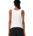 Bella + Canvas 1081 Ladies' Micro Ribbed Tank in Solid wht blend back view