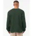 Bella + Canvas 3911 Unisex Classic Crewneck Sweats in Heather forest back view