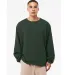 Bella + Canvas 3911 Unisex Classic Crewneck Sweats in Heather forest front view