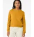 Bella + Canvas 7511 Ladies' Classic Pullover Crewn in Heather mustard front view