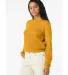 Bella + Canvas 7511 Ladies' Classic Pullover Crewn in Heather mustard side view