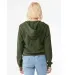 Bella + Canvas 7539 Ladies' Sponge Fleece Full-Zip in Military green back view