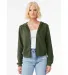 Bella + Canvas 7539 Ladies' Sponge Fleece Full-Zip in Military green front view