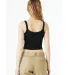 Bella + Canvas 1012 Ladies' Micro Ribbed Scoop Tan in Solid blk blend back view