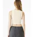 Bella + Canvas 1013 Ladies' Micro Rib Muscle Crop  in Sol natural blnd back view