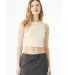 Bella + Canvas 1013 Ladies' Micro Rib Muscle Crop  in Sol natural blnd front view