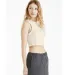 Bella + Canvas 1013 Ladies' Micro Rib Muscle Crop  in Sol natural blnd side view