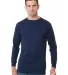 Bayside Apparel 6200 Unisex Big & Tall Long Sleeve in Navy front view