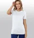 Bayside Apparel 9625 Ladies' 4.2 oz., Triblend T-S in Solid white front view