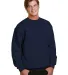 Bayside Apparel 2105 Unisex Union Made Crewneck Sw in Navy front view