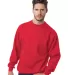 Bayside Apparel 2105 Unisex Union Made Crewneck Sw in Red front view