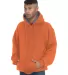 Bayside Apparel BA940 Adult Super Heavy Thermal-Li in Brt orng/ dk gry front view