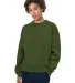 Bayside Apparel 7702BA Ladies' Crewneck Sweatshirt in Olive front view