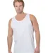 Bayside Apparel 9650 Unisex Tank in White front view