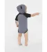 Rabbit Skins 4417 Infant Character Hooded Bodysuit in Gran hth/ vn smk back view
