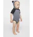 Rabbit Skins 4417 Infant Character Hooded Bodysuit in Gran hth/ vn smk side view