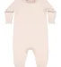 Rabbit Skins 4447 Infant Fleece One-Piece Bodysuit in Natural heather front view