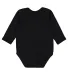 Rabbit Skins 4421 Infant Long Sleeve Jersey Bodysu in Black back view