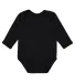 Rabbit Skins 4421 Infant Long Sleeve Jersey Bodysu in Black front view