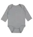 Rabbit Skins 4421 Infant Long Sleeve Jersey Bodysu in Granite heather front view