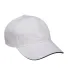 Adams Hats LP107 Icon Semi-Structured Sandwich Vis in White / black front view